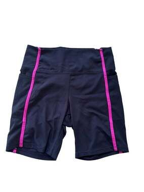 Danskin Women's Black and Pink Athletic Biker Shorts Size M